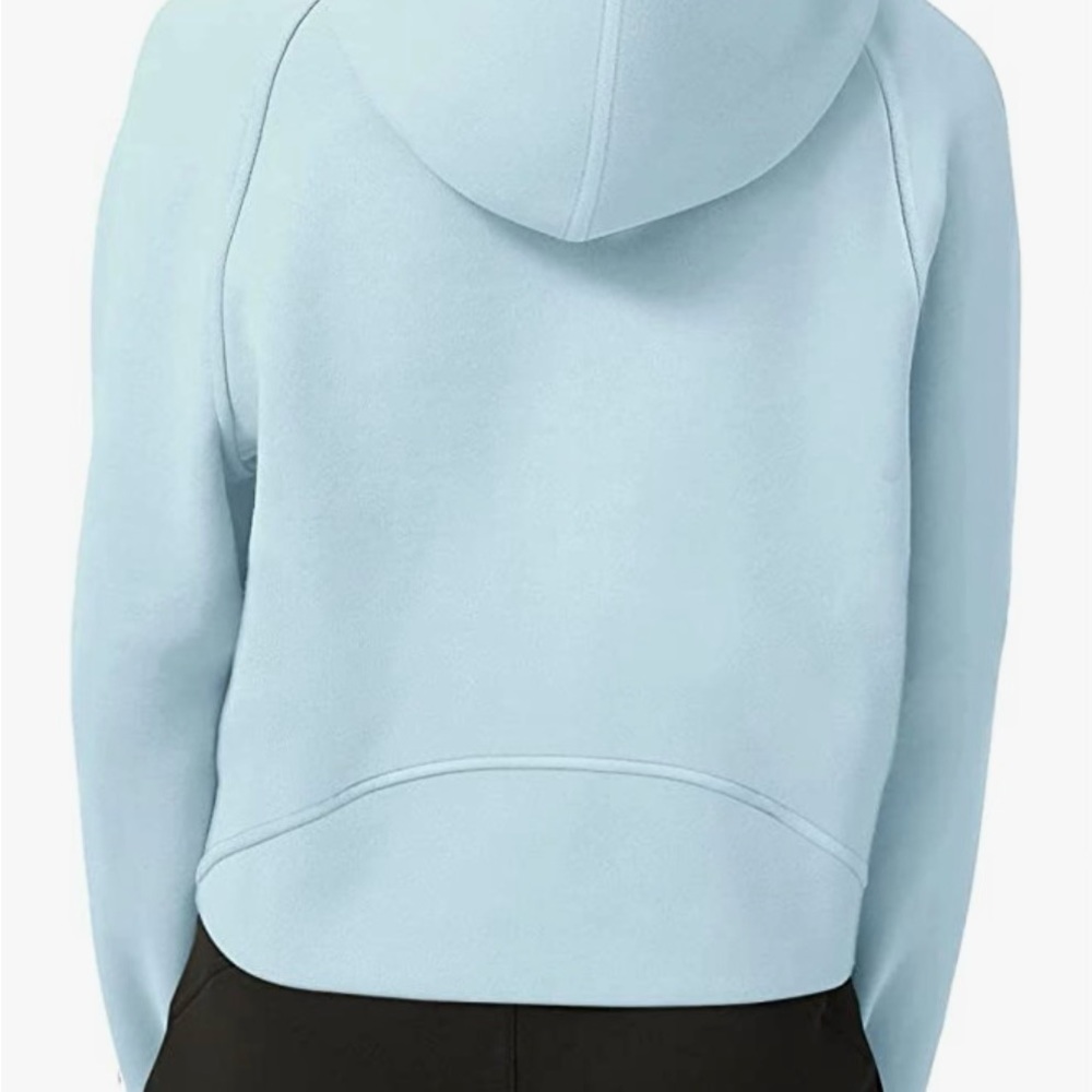 *Baby Blue* Hoodie Fleece Pullover Sweatshirts Long Sleeve Crop Tops Sweater NWT - Picture 4 of 7